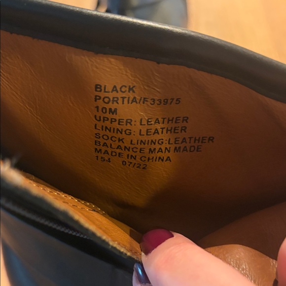 House of Harlow 1960 Black Portia Leather Harness Moto Low Ankle Boots Sz 10 - Picture 6 of 9